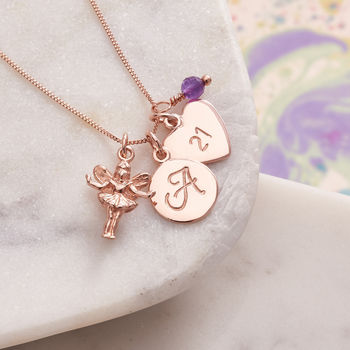 Rose Gold Fairy Godmother Personalised Necklace, 3 of 7