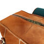 'Oxley' Men's Leather Weekend Holdall Bag In Tan, thumbnail 8 of 9