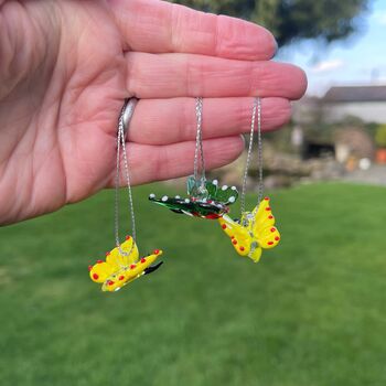 Handmad Glass Hanging Butterfly Set, 6 of 7