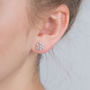 Snowflake Silver Earrings, thumbnail 1 of 3