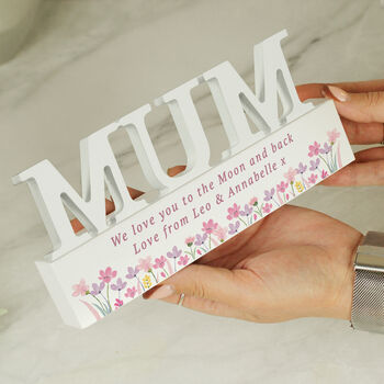 Personalised Floral Wooden Mum Ornament, 4 of 5