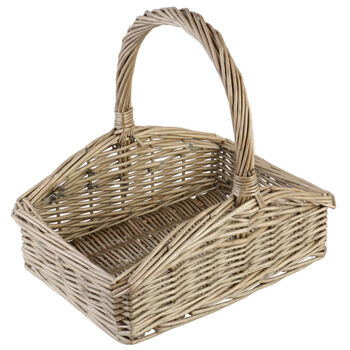 Vintage Wicker Garden Trug Basket, 2 of 7