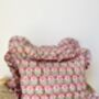 Pink Block Print Cushion, thumbnail 2 of 3