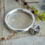 5mm Black Diamond Engagement Ring, thumbnail 3 of 5