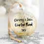 Personalised New Home Gold Christmas Bauble, thumbnail 1 of 4