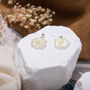 Queen Anne Lace Flower Dangle Stud Earrings, thumbnail 4 of 5