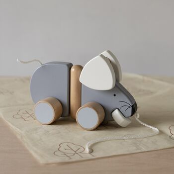 Personalised Wooden Play Pull Along Mouse, 2 of 6