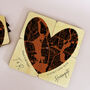 Love Heart 'Where We Began' Map Coaster 4pcs Set, thumbnail 1 of 4