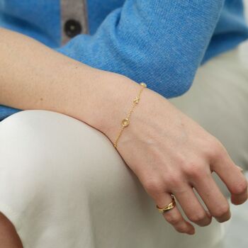 Miramar Gold Gemstone Good Health Bracelet, 3 of 4