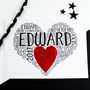 Personalised Husband Boyfriend Christmas Heart Card, thumbnail 2 of 6