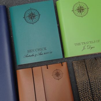 Personalised Travel And Adventure Leather Journal Diary, 10 of 12