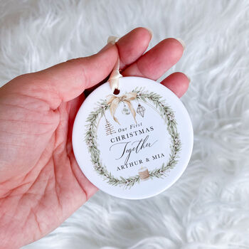 Our First Christmas Together Ornament With Names, 5 of 7