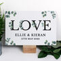 Personalised Wedding Botanical Love Metal Sign, thumbnail 3 of 4