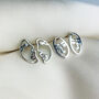 Sterling Silver Abstract Face Stud Earrings, Two Designs, thumbnail 1 of 4
