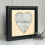Personalised White Heart Shaped Map Print On Wood, thumbnail 6 of 8