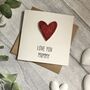 Love You Mum/Mummy Glitter Heart Birthday Card, thumbnail 5 of 5