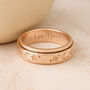 Personalised Rose Gold Plated Sterling Silver Galaxy Spinner Ring, thumbnail 2 of 12