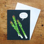 Mini Asparagus Greetings Card, thumbnail 1 of 4