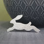 Sterling Silver Watercolour Small Hare Brooch, thumbnail 1 of 3