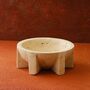 Hand Carved Travertine Decorative Bowl, thumbnail 1 of 2