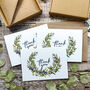 Olive Floral Thank You Cards And Envelopes, thumbnail 1 of 7