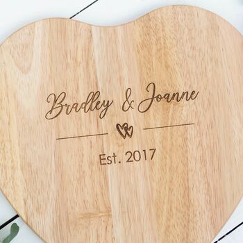 Personalised Couple’s Heart Chopping Board, 4 of 4