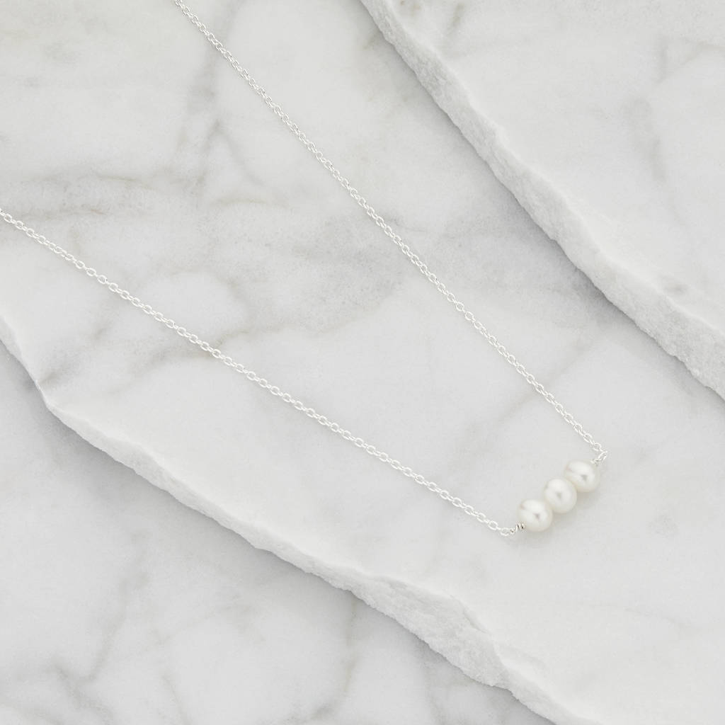 Silver Seed Pearl Choker | Lily & Roo | Wolf & Badger