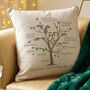 Personalised Golden Anniversary Family Tree Cushion, thumbnail 1 of 6