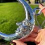 Silver Glass Man In The Moon Hanging Decoration, thumbnail 3 of 5