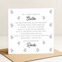 Personalised Flower Verse Birthday Card For Sister, thumbnail 1 of 7