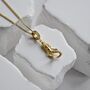 18 K Gold Mermaid Pendant With Zircon 925, thumbnail 4 of 6