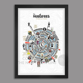Magpies Wheel Of Fame Football Poster Print, 2 of 7