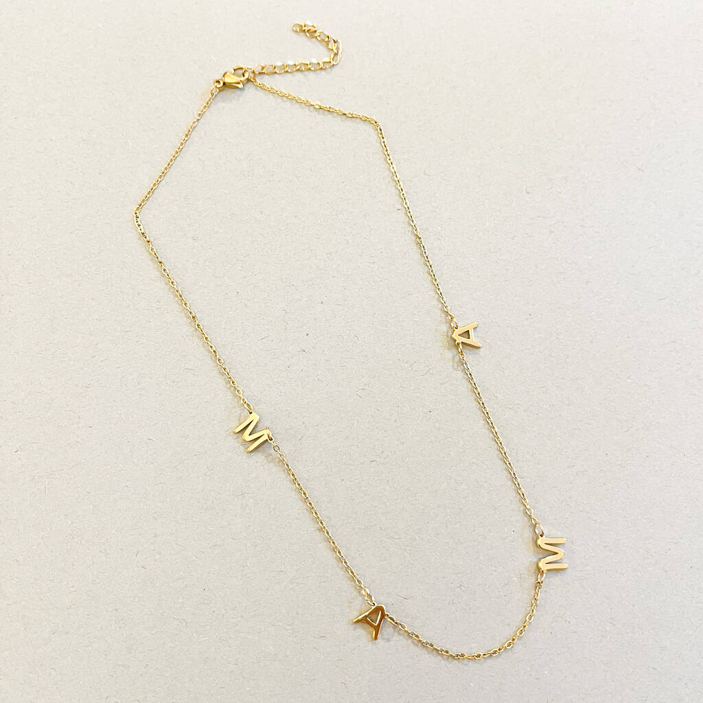Contemporary Initial Letter Mama Necklace, 1 of 1