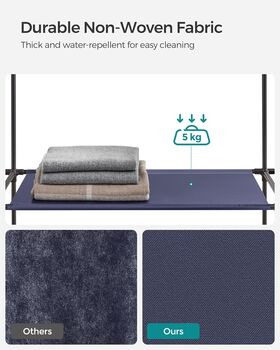 Fabric Wardrobe Portable Clothes Storage Rack, 5 of 9