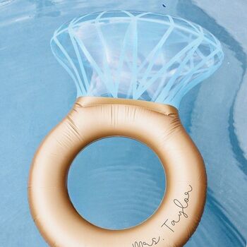 Personalised Diamond Ring Pool Float, 2 of 4