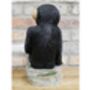 Monkey On Rocks Figurine – Contemplation 33cm Chimpanzee Ornament, thumbnail 3 of 3