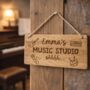 Personalised Music Studio Wooden Sign, thumbnail 1 of 3