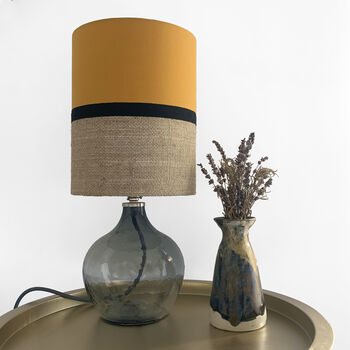Hessian And Cotton Lampshade, 7 of 11