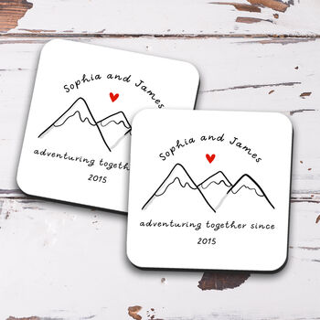 Personalised Set Two Mugs 'Mountain Adventuring', 2 of 2