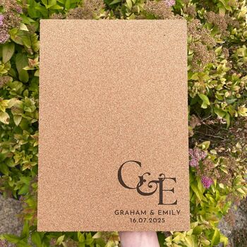 Custom Couple Initials Pin Board | Wedding Gift Display | Cork Board, 2 of 4