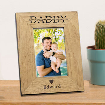 Personalised Daddy Love You To The Moon Picture Frame, 2 of 2