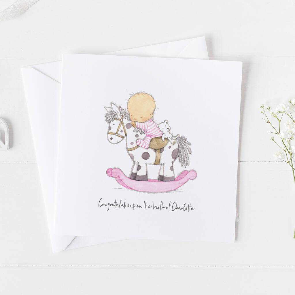 New Baby Card For Girls, Christening Card Girls ..3v8a, 1 of 6