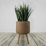 Seagrass Style Composite Planter With Stand, thumbnail 8 of 10