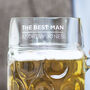 Personalised Best Man Beer Stein, thumbnail 2 of 2