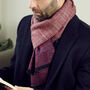 Men's Personalised Reversible Gingham Check Scarf, thumbnail 5 of 9