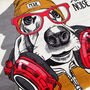 Basset Hound Cushion Cover With Dj Dog Cartoon, thumbnail 2 of 7