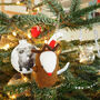 Reindeer Christmas Tree Decoration, thumbnail 1 of 3