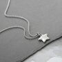 Sterling Silver Polished Star Necklace, thumbnail 4 of 5