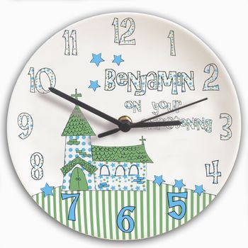 Personalised Christening Nursery Clock, 2 of 2