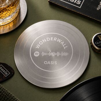 Personalised Music Spotify Code Coaster, 2 of 5